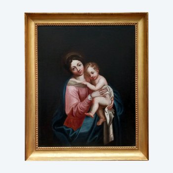 Painting Virgin and Child 18 Eme