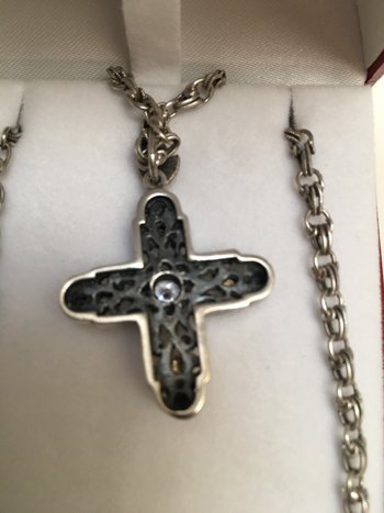 Pendant circa 1920 in silver with gold tips