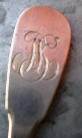 Pair of solid silver salt shovels old man monograms Toulouse guarantee (Ref A 0120)