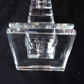 Contemporary Saint-Louis crystal candlestick by Jean Sala (ref C 0076)