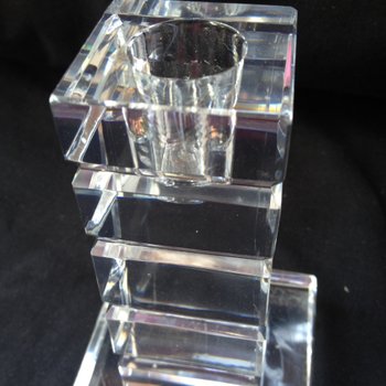 Contemporary Saint-Louis crystal candlestick by Jean Sala (ref C 0076)