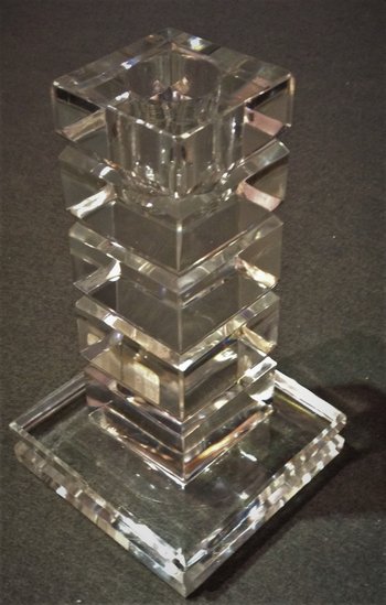 Contemporary Saint-Louis crystal candlestick by Jean Sala (ref C 0076)