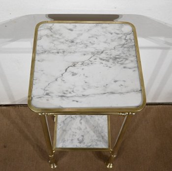 Desserte en Marbre et Laiton, Art Déco – 1920