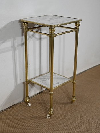 Desserte en Marbre et Laiton, Art Déco – 1920