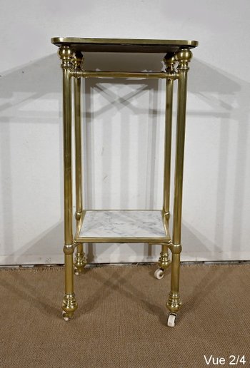 Desserte en Marbre et Laiton, Art Déco – 1920