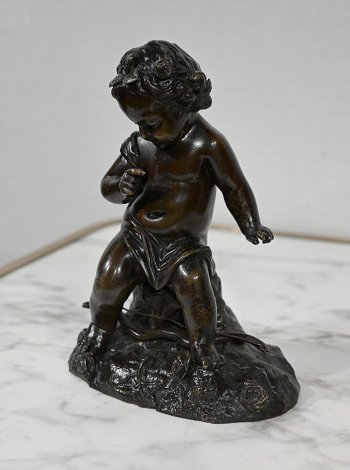 Bronzo "Putto con arco" - XIX secolo