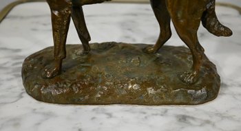 Bronzo "Il pastore tedesco", dopo P-A. Laplanche - Inizio del XX secolo