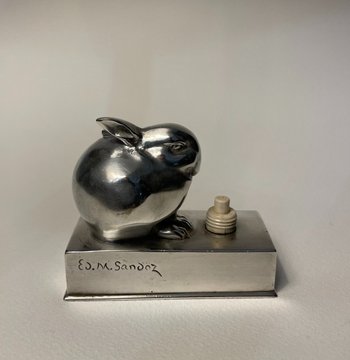 Bronze ArtDeco ''Lapin Bijou'' SANDOZ / SUSSE Frères (sonnette)