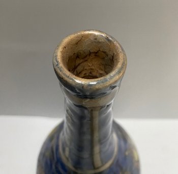 PAINTED GLAZED TERRACOTTA VASE