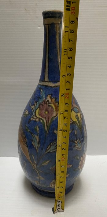 PAINTED GLAZED TERRACOTTA VASE
