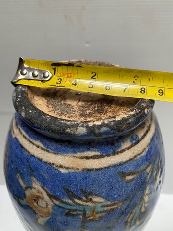 PAINTED GLAZED TERRACOTTA VASE