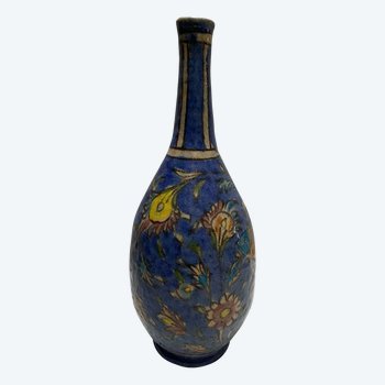 PAINTED GLAZED TERRACOTTA VASE