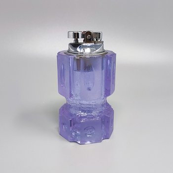 1970 Superbe ensemble à fumer violet d'Antonio Imperatore en verre de Murano. Fabriqué en Italie