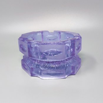 1970 Superbe ensemble à fumer violet d'Antonio Imperatore en verre de Murano. Fabriqué en Italie