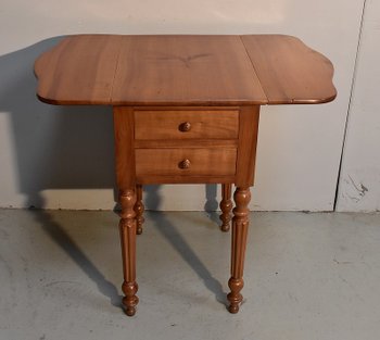 Petite Table de Salon à volets en Merisier massif, époque Louis-Philippe - XIXe