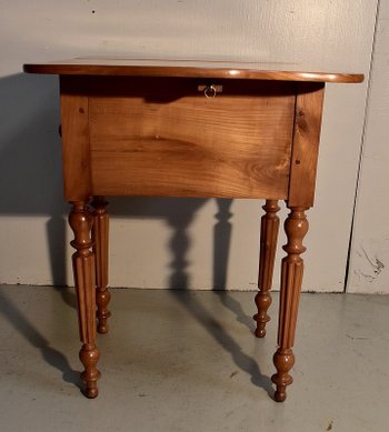 Petite Table de Salon à volets en Merisier massif, époque Louis-Philippe - XIXe