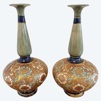 Vases Antiques de Royal Doulton, Set de 2