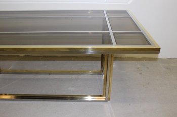 Dining Table And Chrome And Brass By Romeo Rega About 1970