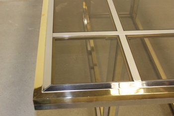 Dining Table And Chrome And Brass By Romeo Rega About 1970