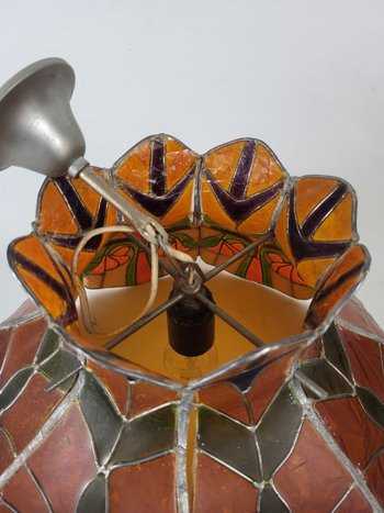 Important Tiffany Hanging lamp D.45 cm Art nouveau