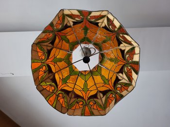 Important Tiffany Hanging lamp D.45 cm Art nouveau