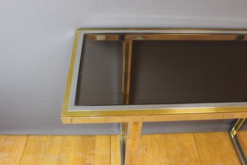 Console Chromée Et Dorée Par Roméo Rega Vers 1970