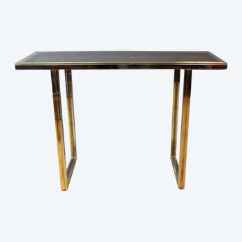 Console Chromée Et Dorée Par Roméo Rega Vers 1970