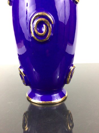 Vase in earthenware of Longwy Art Deco