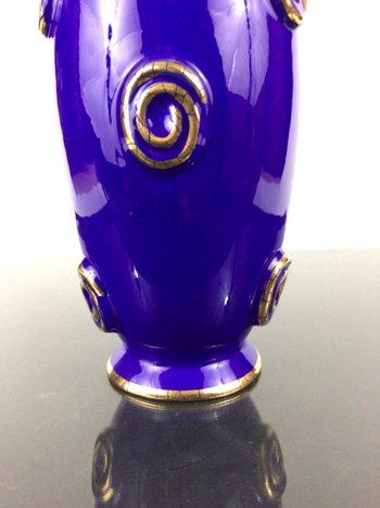 Vase in earthenware of Longwy Art Deco