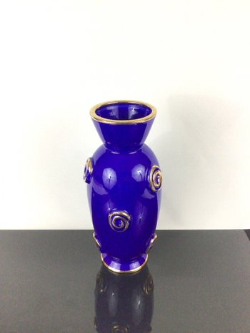 Vase in earthenware of Longwy Art Deco