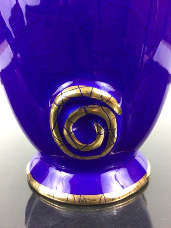 Vase in earthenware of Longwy Art Deco