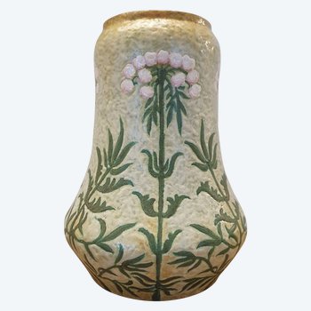 Royal Bonn , Germany, Ruysdael , Vase Au Décor De Fleurs, Céramique , XX°.