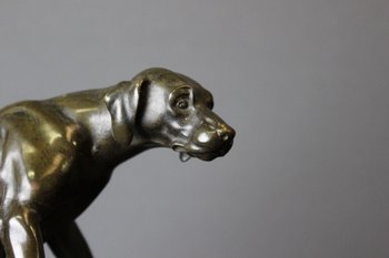 Chien De Chasse En Bronze XIX