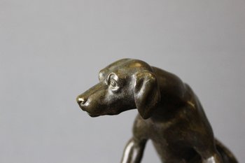 Chien De Chasse En Bronze XIX