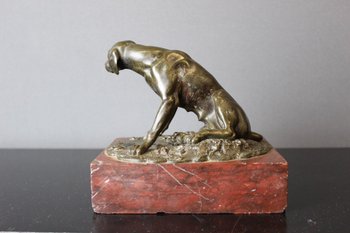 Chien De Chasse En Bronze XIX