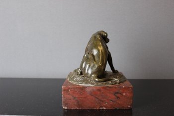 Chien De Chasse En Bronze XIX