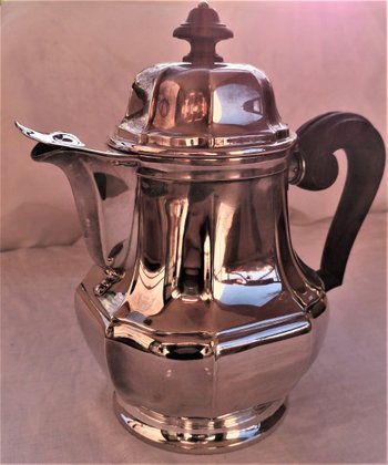 CHRISTOFLE art deco caffè servizio da tè collare in argento massiccio