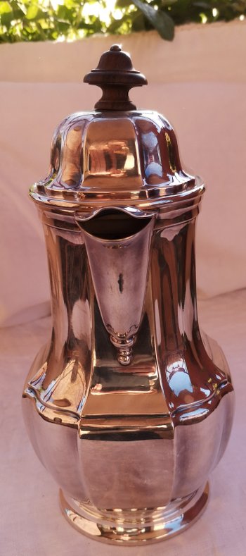 CHRISTOFLE art deco caffè servizio da tè collare in argento massiccio