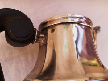 CHRISTOFLE art deco caffè servizio da tè collare in argento massiccio