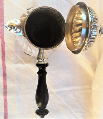 Solid silver jug / chocolate maker punch neck brace model dimensions "Tors"