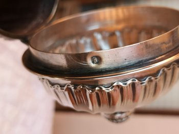 Solid silver jug / chocolate maker punch neck brace model dimensions "Tors"
