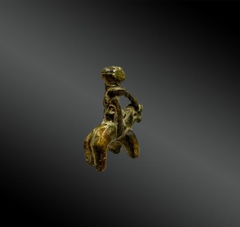 TALISMAN, der einen REITER namens Putchu guinadji darstellt - Sao-Kultur, Zentralafrika - erste Hälfte des 20. Jahrhunderts