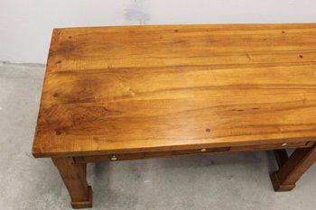 Grande Table De Communauté En Noyer Et Chêne XIX