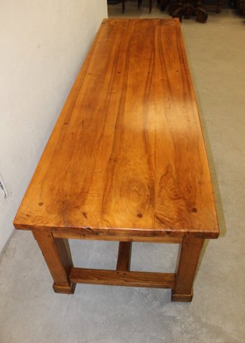 Grande Table De Communauté En Noyer Et Chêne XIX
