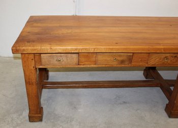 Grande Table De Communauté En Noyer Et Chêne XIX