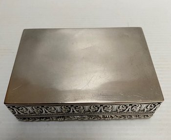 SOLID SILVER BOX XIXTH CENTURY