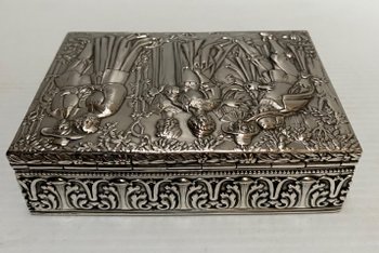 SOLID SILVER BOX XIXTH CENTURY