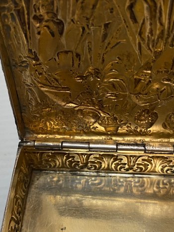 SOLID SILVER BOX XIXTH CENTURY