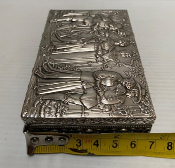 SOLID SILVER BOX XIXTH CENTURY