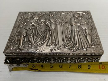 SOLID SILVER BOX XIXTH CENTURY